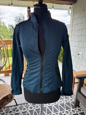 Lida Baday | Dark Teal Fitted Light Coat